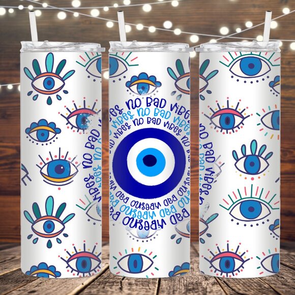 Eclectic Wallflower Other - Evil Eye Metal Insulated Tumbler